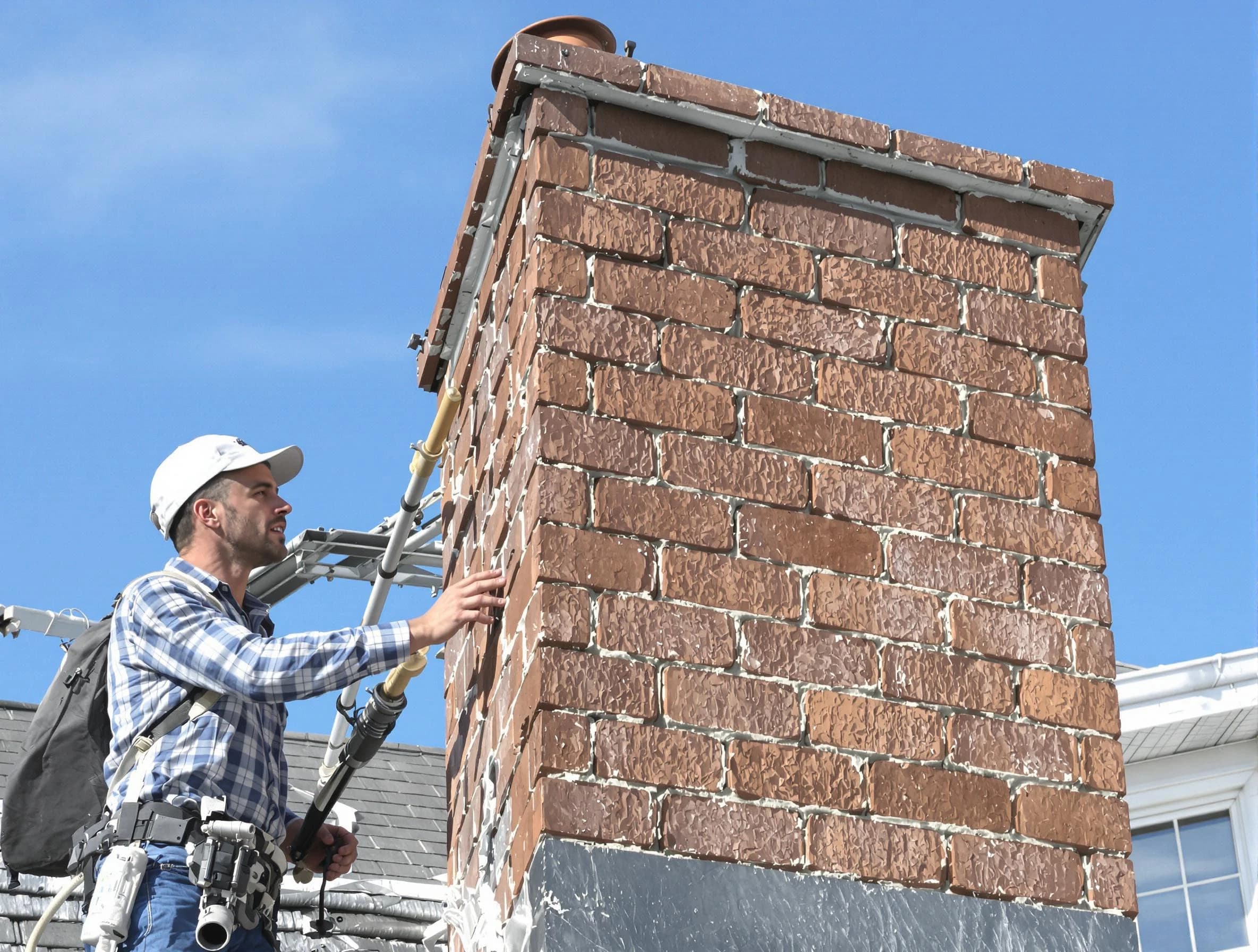 Brickwork for a chimney rebuild by Lake Land'Or Chimney Sweep in Lake Land'Or, VA