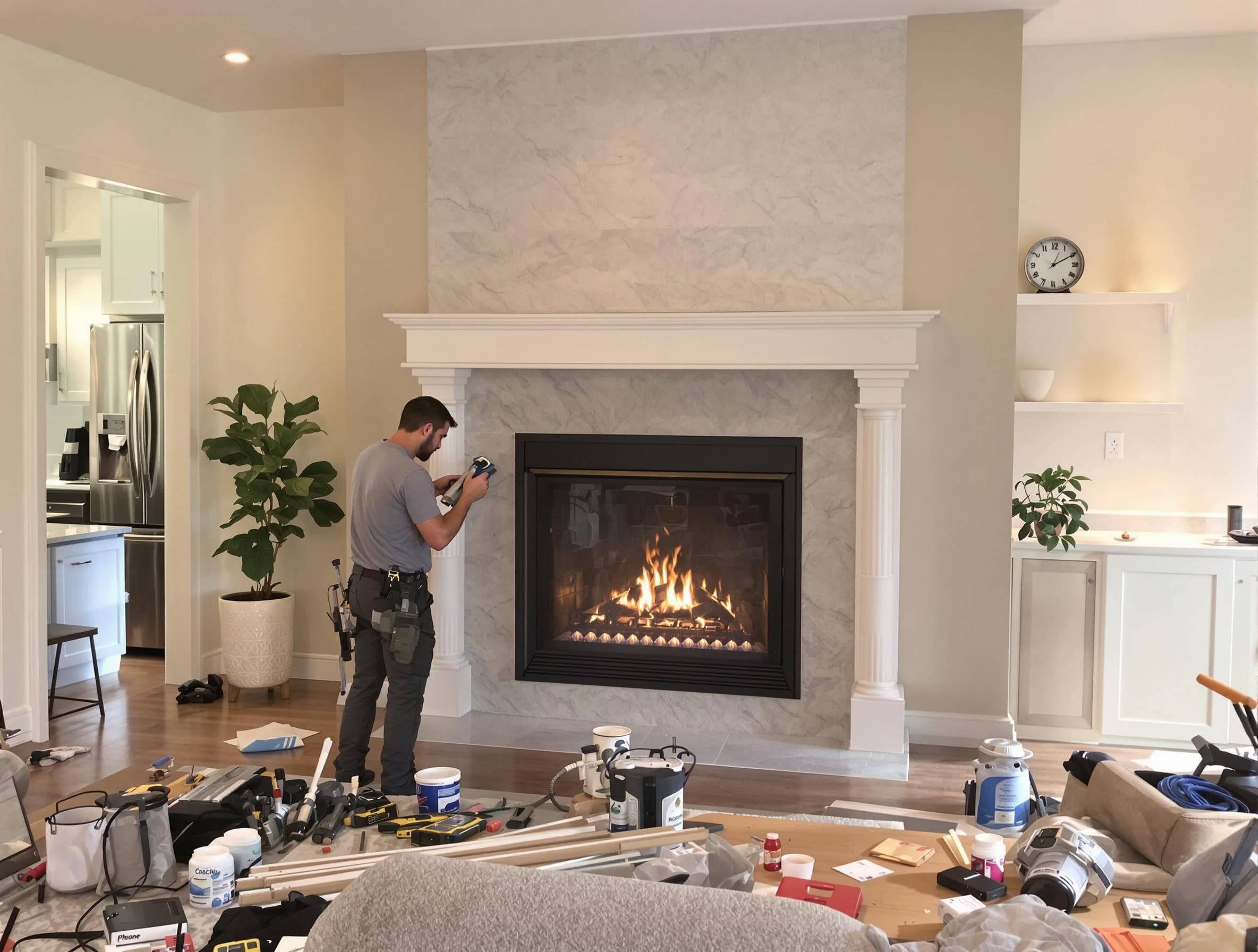Newly installed fireplace by Lake Land'Or Chimney Sweep in Lake Land'Or, VA