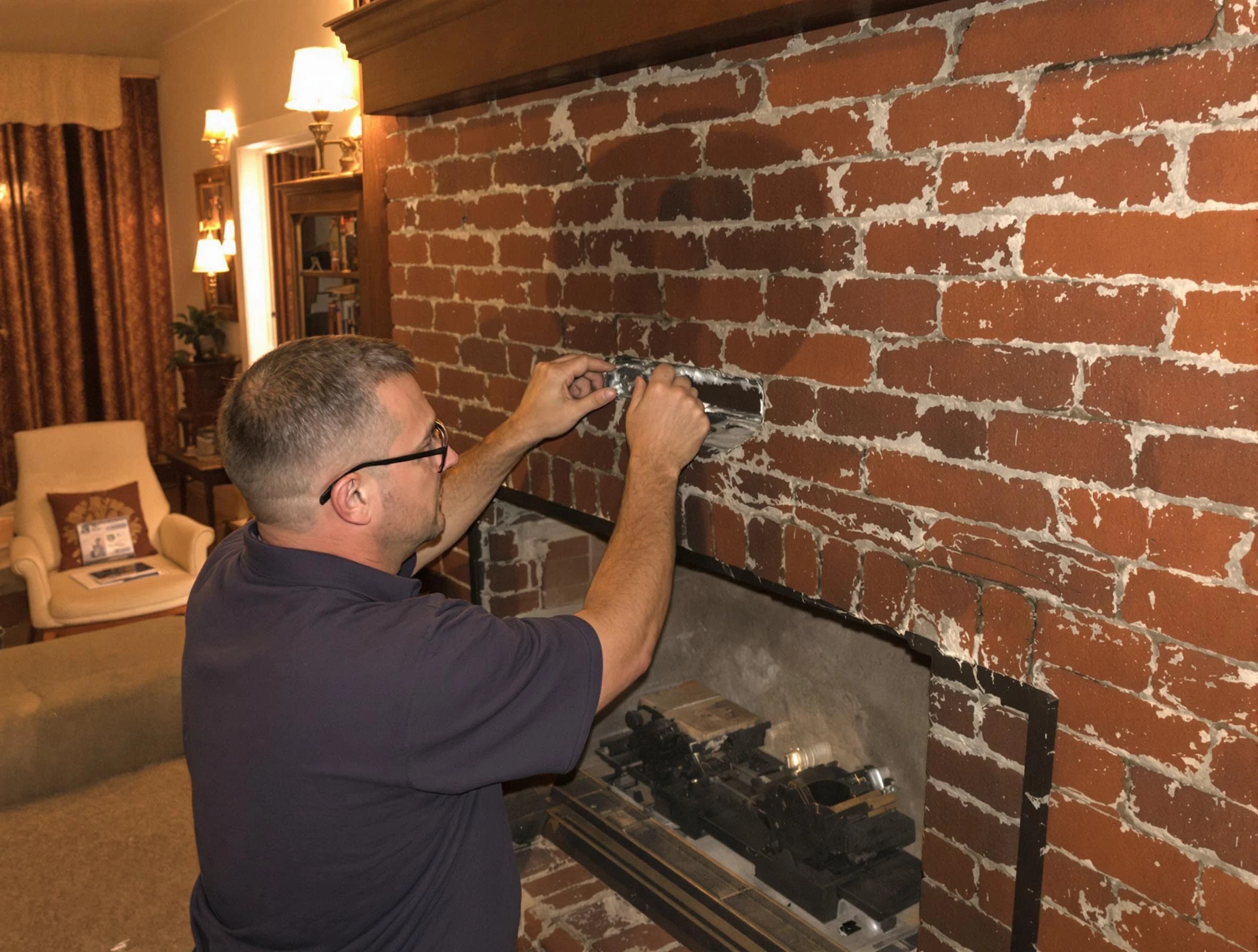 Lake Land'Or Chimney Sweep expert fixing a fireplace in Lake Land'Or, VA