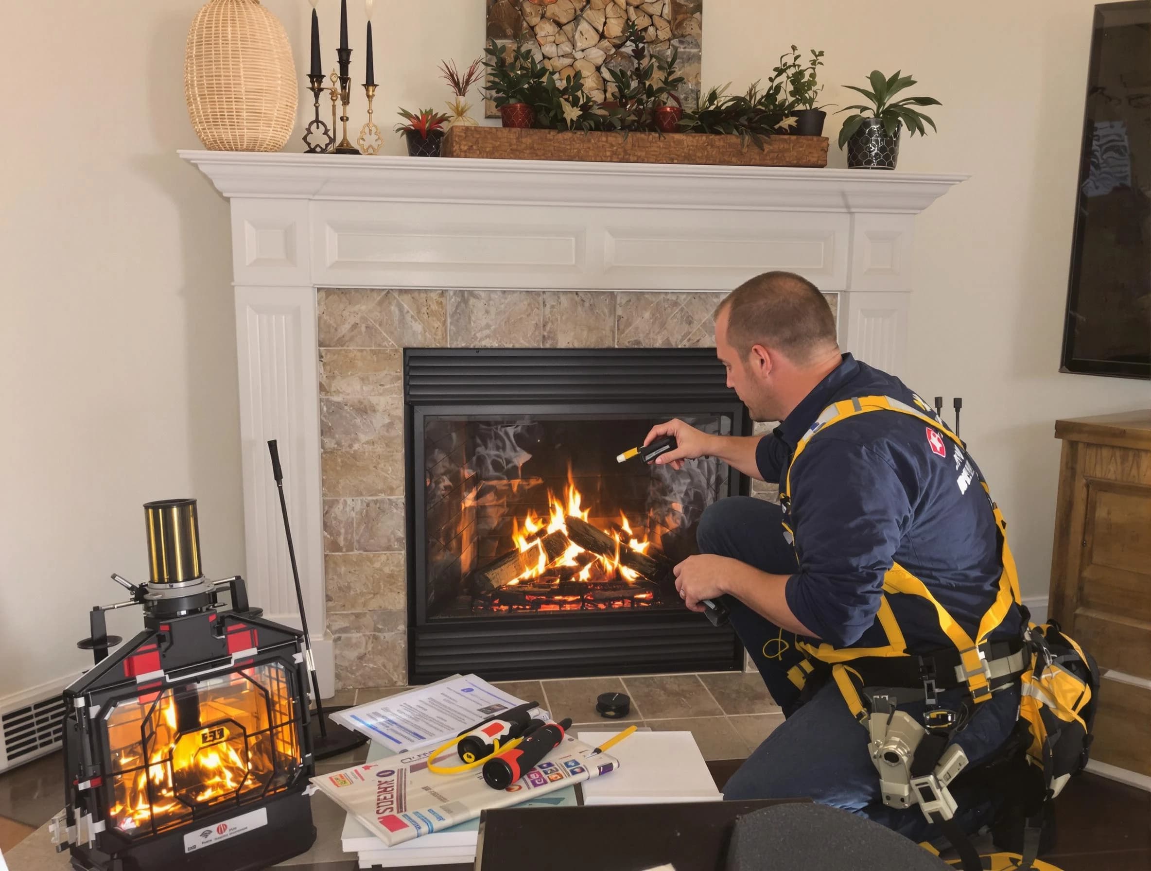 Safety-focused fireplace inspection by Lake Land'Or Chimney Sweep in Lake Land'Or, VA