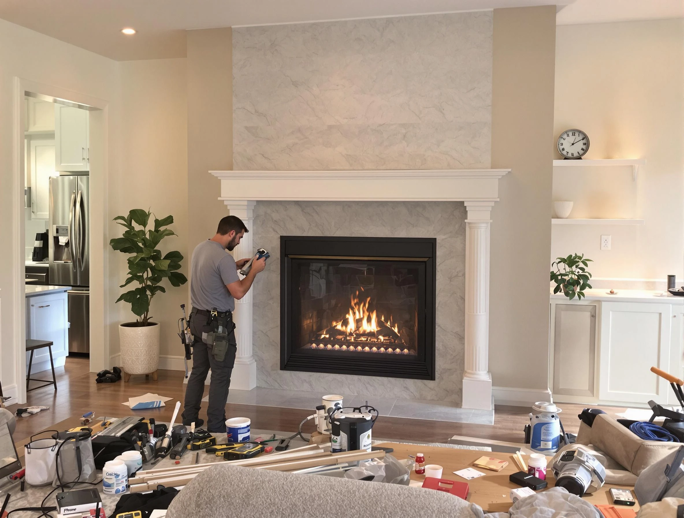 Newly installed fireplace by Lake Land'Or Chimney Sweep in Lake Land'Or, VA
